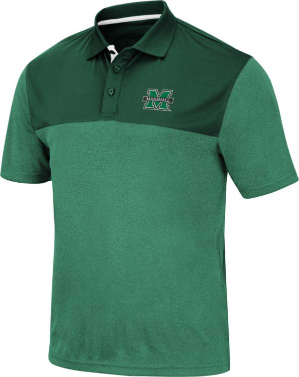 Colosseum Men's Marshall Thundering Herd Green Links Polo