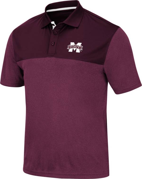 Colosseum Men's Mississippi State Bulldogs Maroon Links Polo