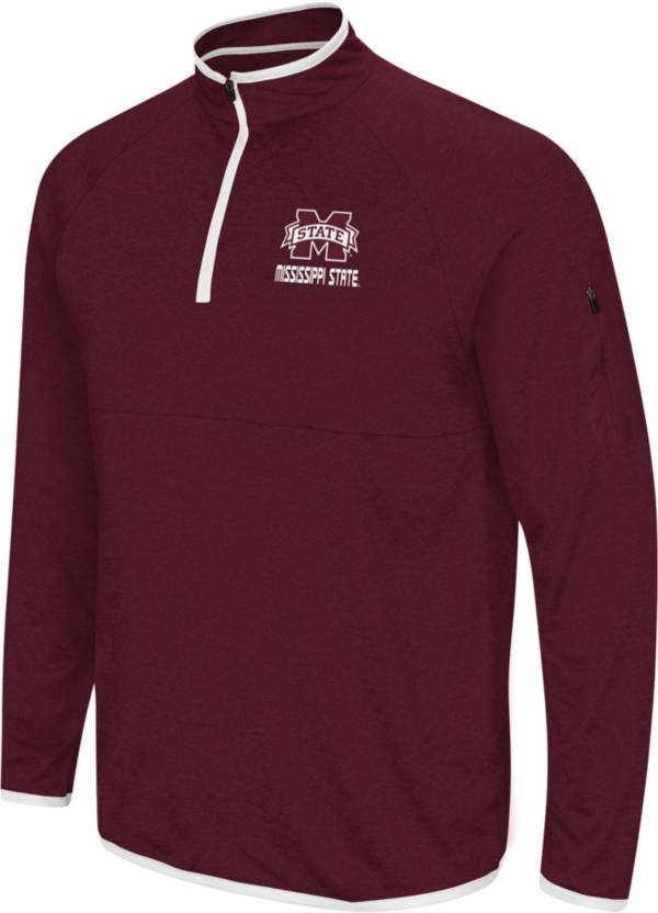 Colosseum Men's Mississippi State Bulldogs Maroon Rival Quarter-Zip Shirt