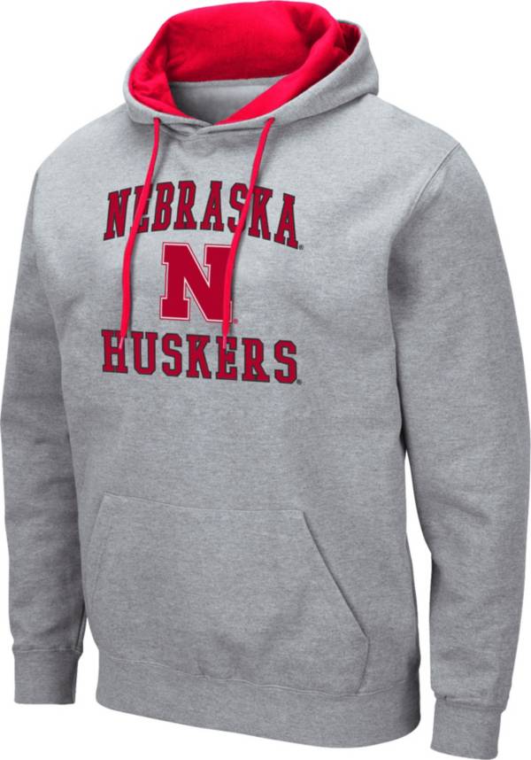 Colosseum Men's Nebraska Cornhuskers Grey Pullover Hoodie