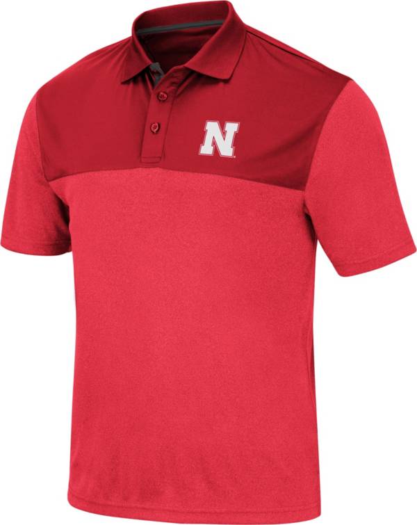 Colosseum Men's Nebraska Cornhuskers Scarlet Links Polo