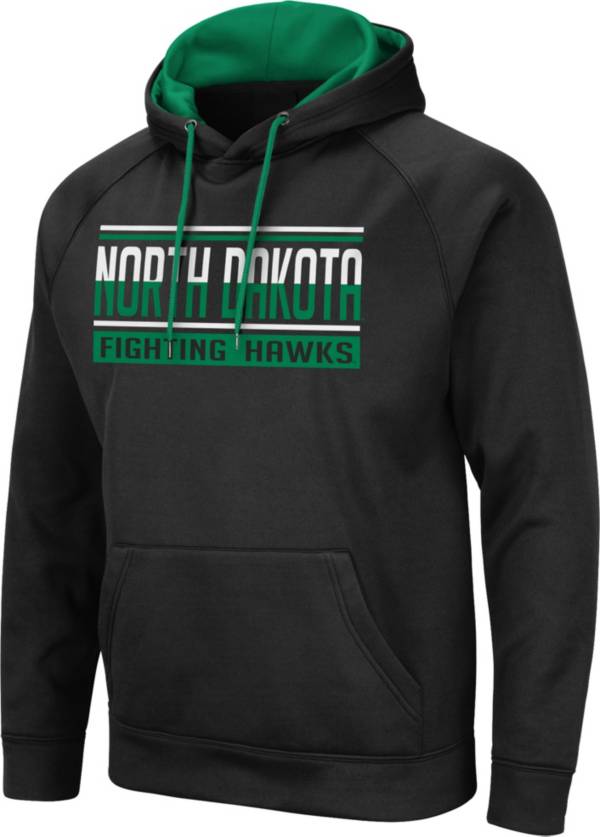 Colosseum Men's North Dakota Fighting Hawks Pullover Black Hoodie