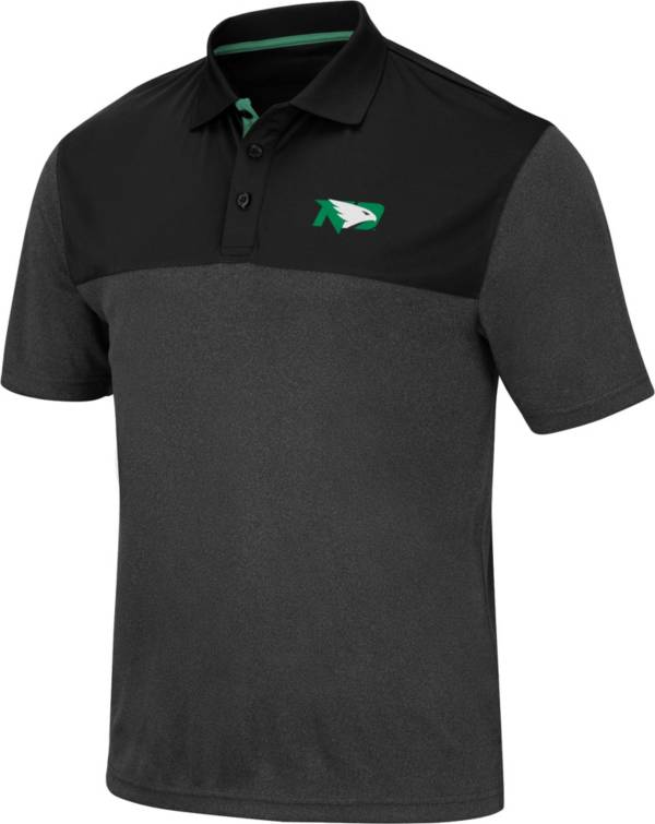 Colosseum Men's North Dakota Fighting Hawks Grey Links Polo