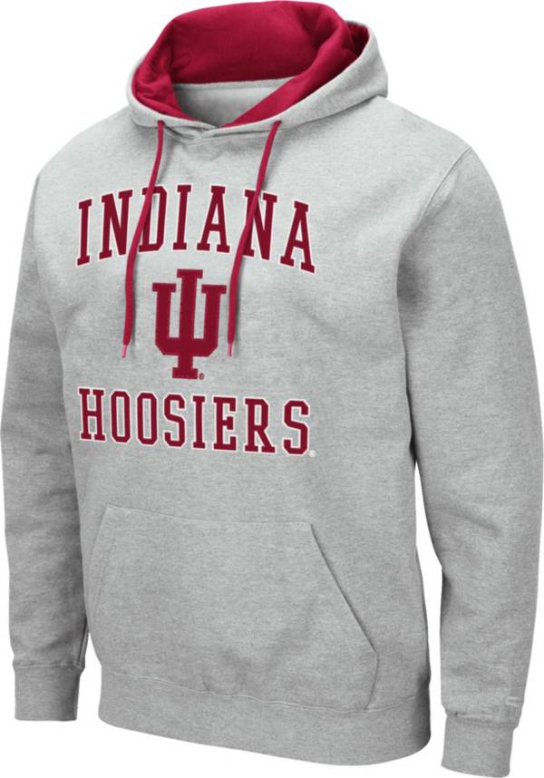 Colosseum Men's Indiana Hoosiers Grey Pullover Hoodie