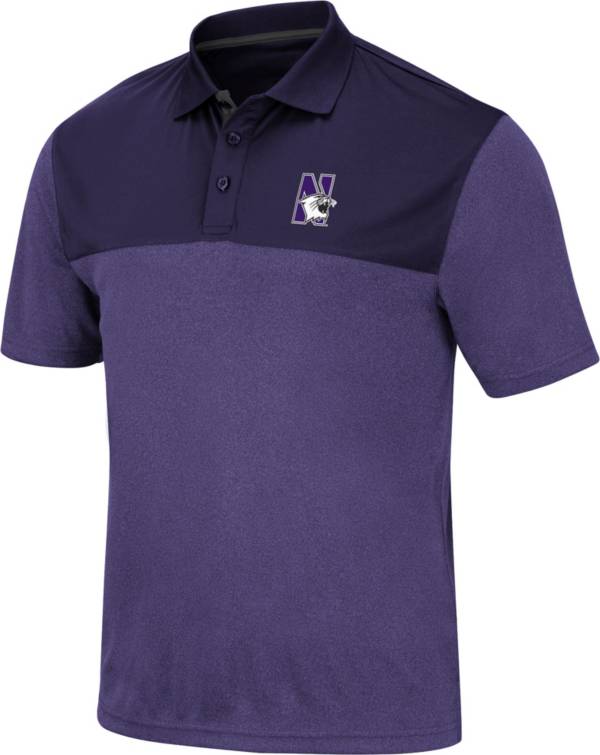 Colosseum Men's Northwestern Wildcats Purple Links Polo