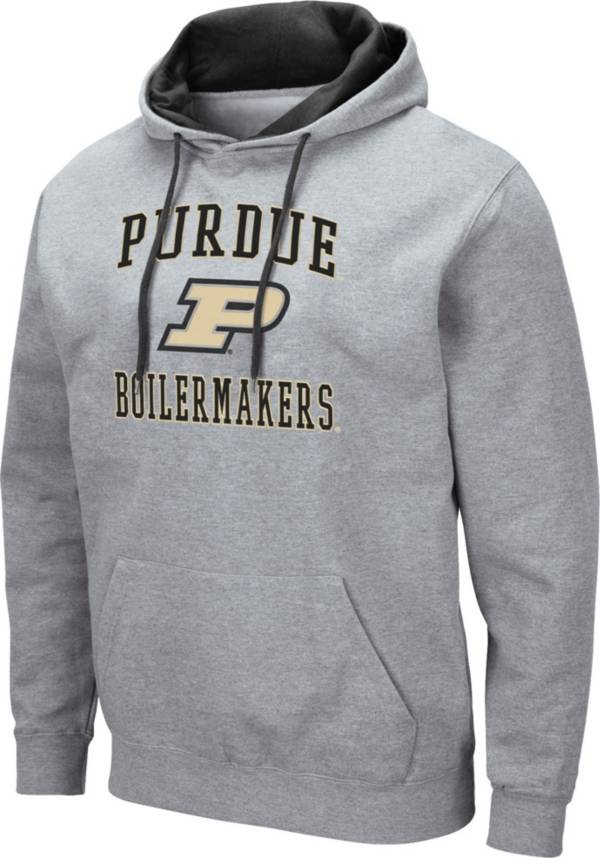 Colosseum Men's Purdue Boilermakers Grey Pullover Hoodie