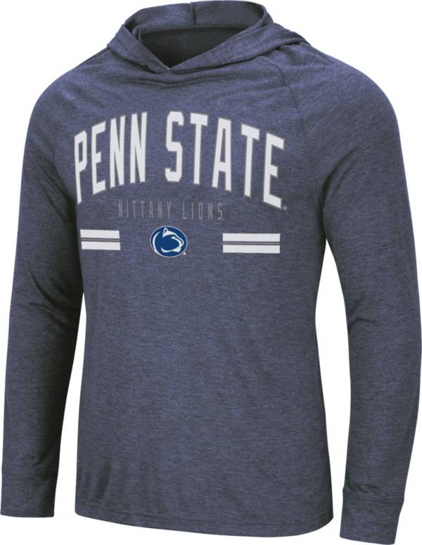 Colosseum Men's Penn State Nittany Lions Blue Jenkins Hooded Long Sleeve T-Shirt