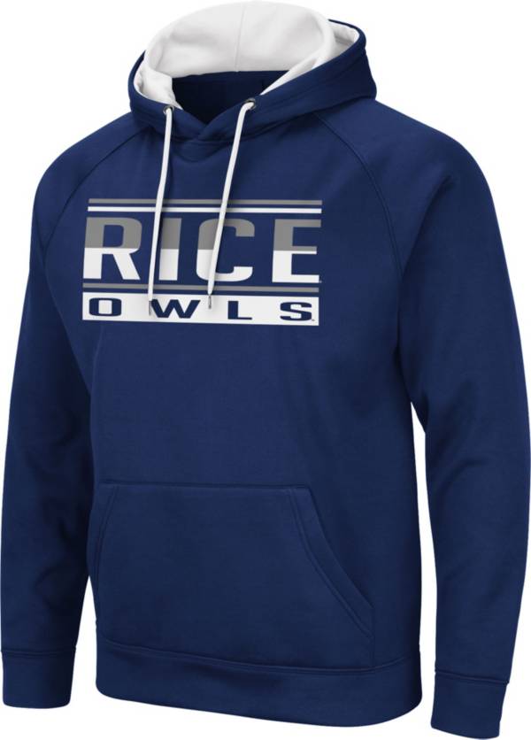 Colosseum Men's Rice Owls Blue Pullover Hoodie