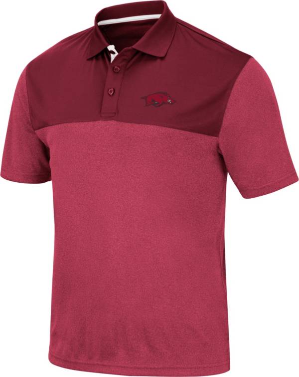 Colosseum Men's Arkansas Razorbacks Cardinal Links Polo