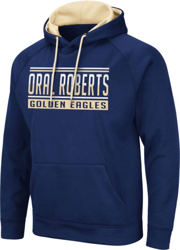 Colosseum Men's Oral Roberts Golden Eagles Navy Blue Pullover Hoodie