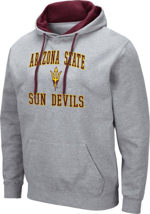 Colosseum Men's Arizona State Sun Devils Grey Pullover Hoodie