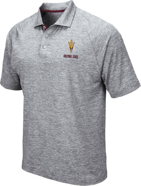 Colosseum Men's Arizona State Sun Devils Grey Wedge Polo