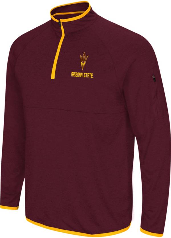 Colosseum Men's Arizona State Sun Devils Maroon Rival Quarter-Zip Shirt