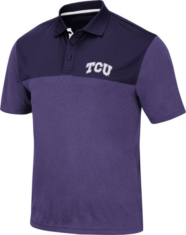 Colosseum Men's TCU Horned Frogs Purple Links Polo