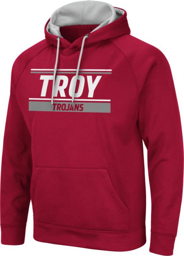 Colosseum Men's Troy Trojans Cardinal Pullover Hoodie