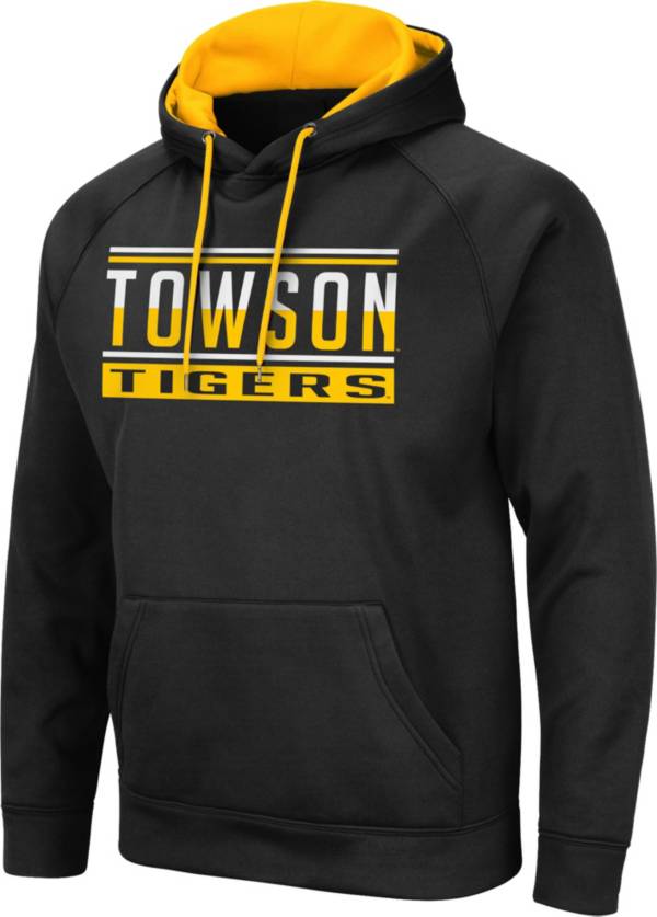 Colosseum Men's Towson Tigers Pullover Black Hoodie