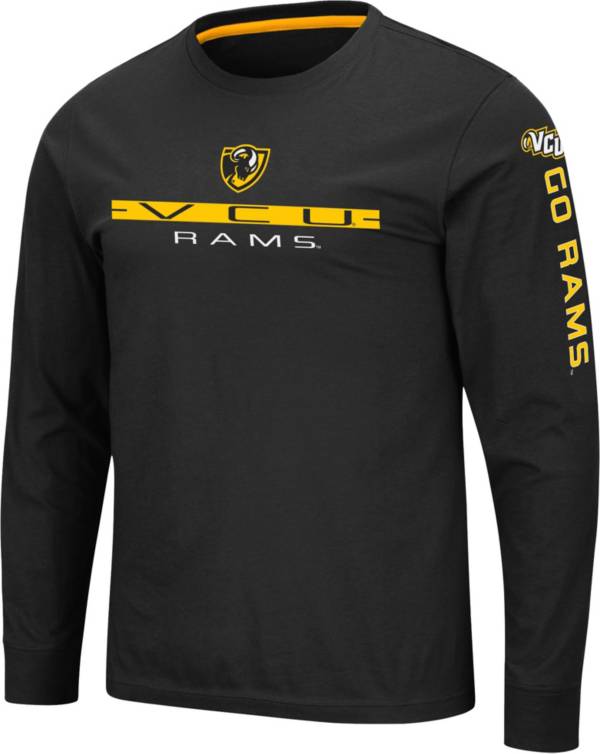 Colosseum Men's VCU Rams Blitzgiving Long Sleeve Black T-Shirt