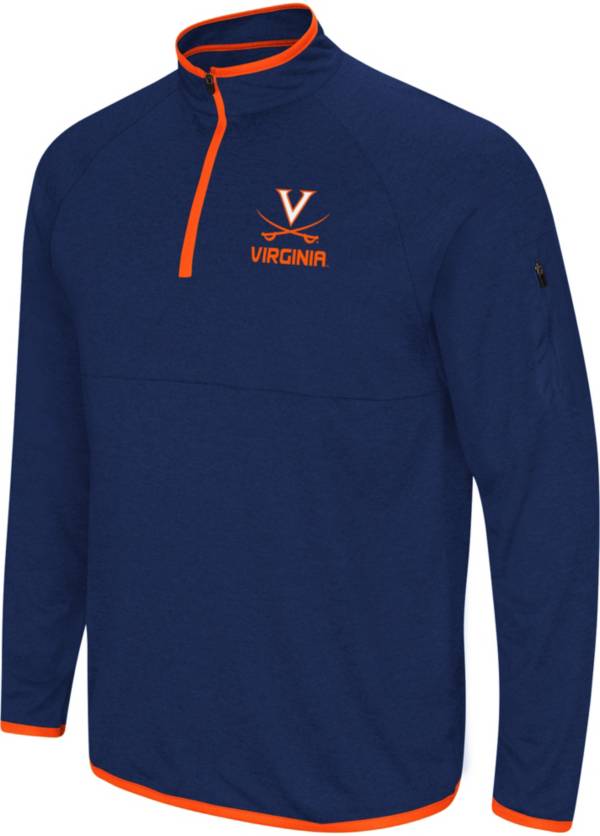 Colosseum Men's Virginia Cavaliers Blue Rival Quarter-Zip Shirt