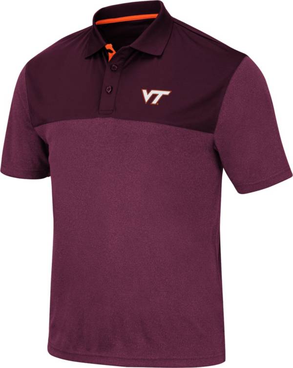 Colosseum Men's Virginia Tech Hokies Maroon Links Polo