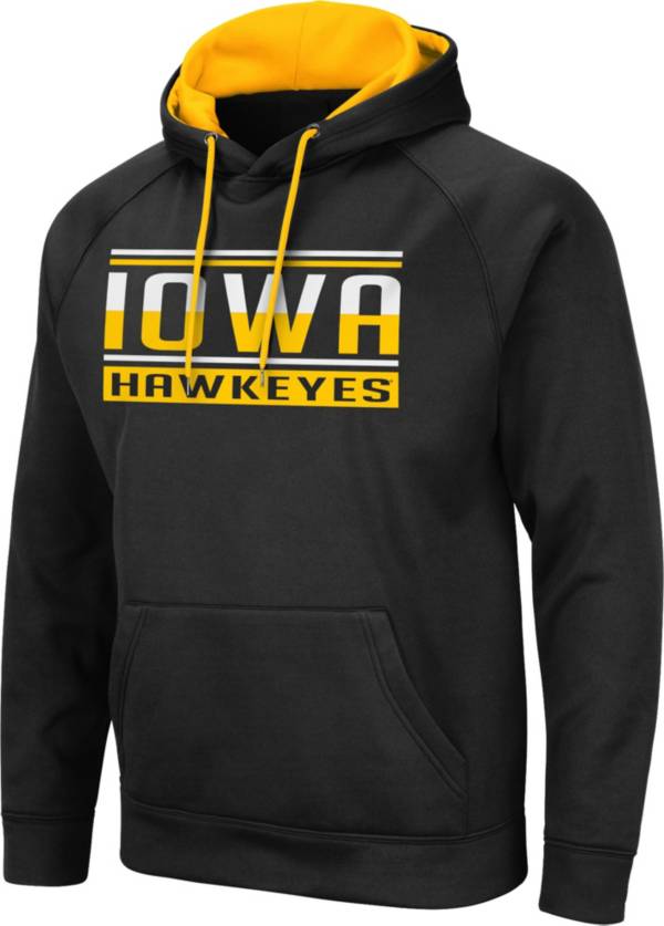 Colosseum Men's Iowa Hawkeyes Pullover Black Hoodie