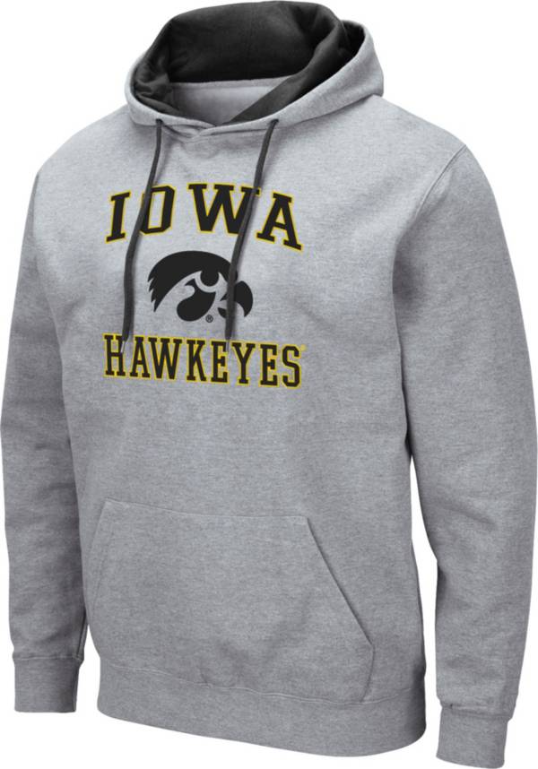 Colosseum Men's Iowa Hawkeyes Grey Pullover Hoodie