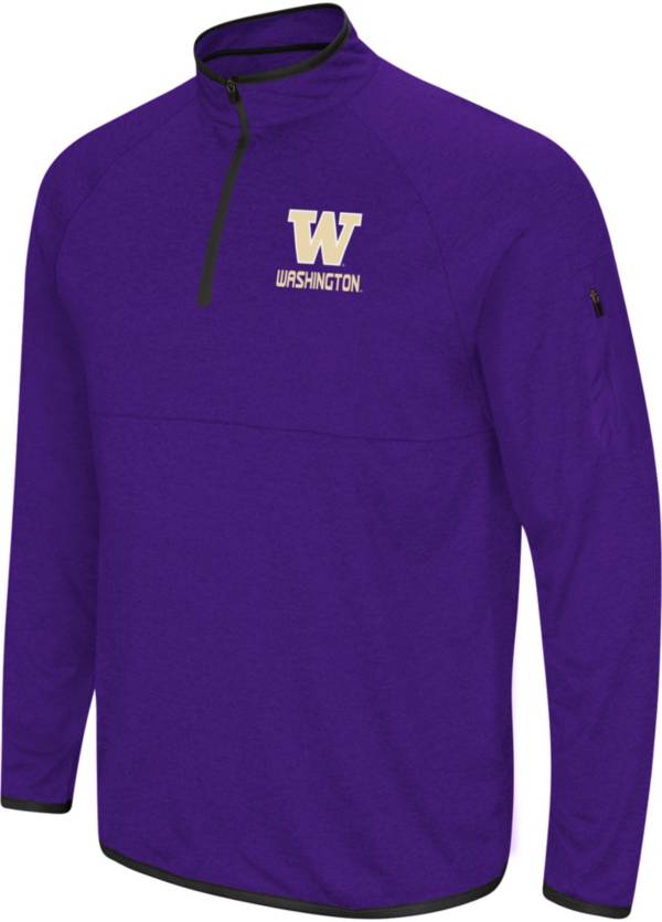Colosseum Men's Washington Huskies Purple Rival Quarter-Zip Shirt product image