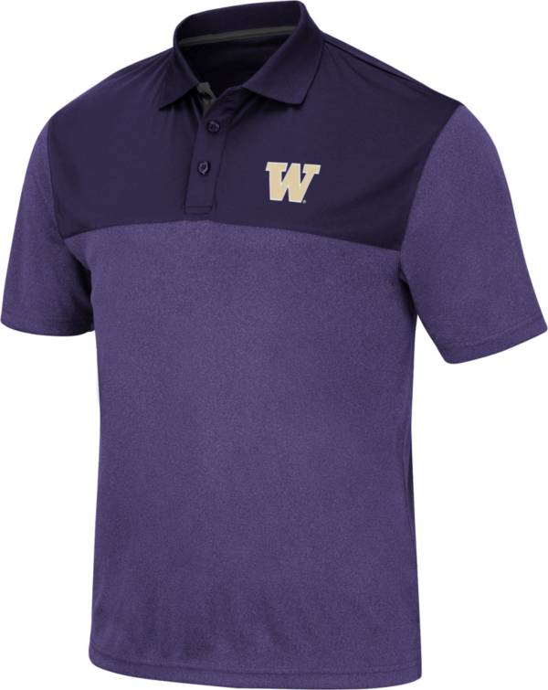 Colosseum Men's Washington Huskies Purple Links Polo
