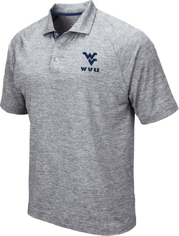 Colosseum Men's West Virginia Mountaineers Grey Wedge Polo