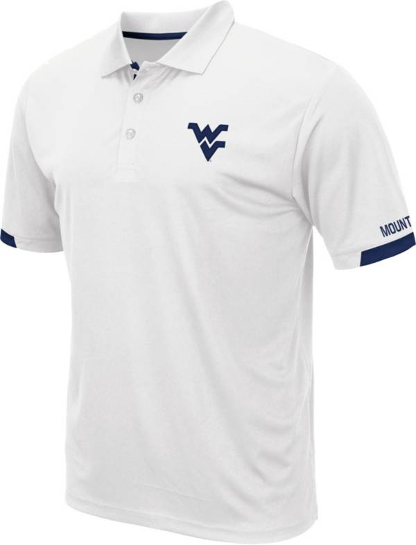 Colosseum Men's West Virginia Mountaineers Fore White Polo product image