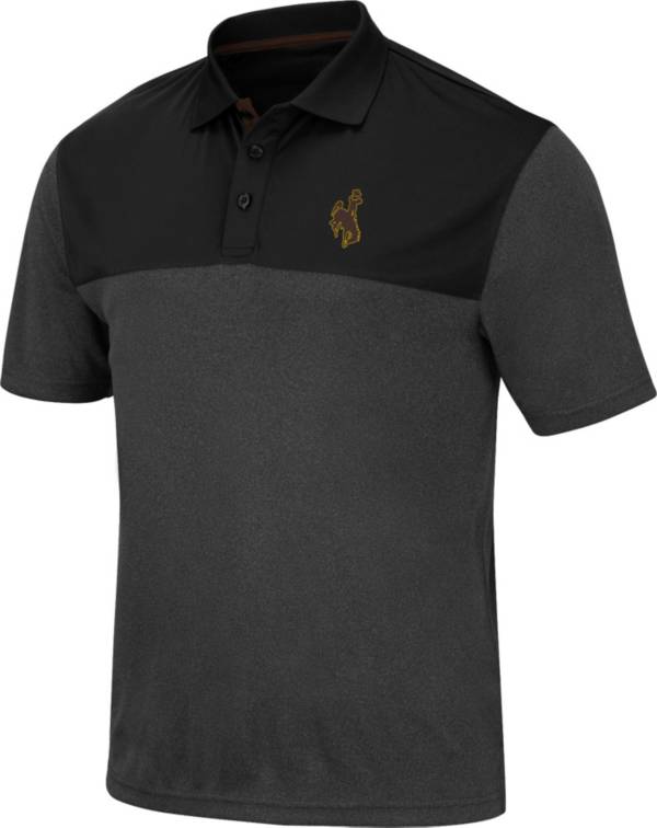 Colosseum Men's Wyoming Cowboys Black Links Polo product image