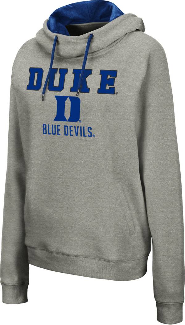 Colosseum Women's Duke Blue Devils Grey Pullover Hoodie