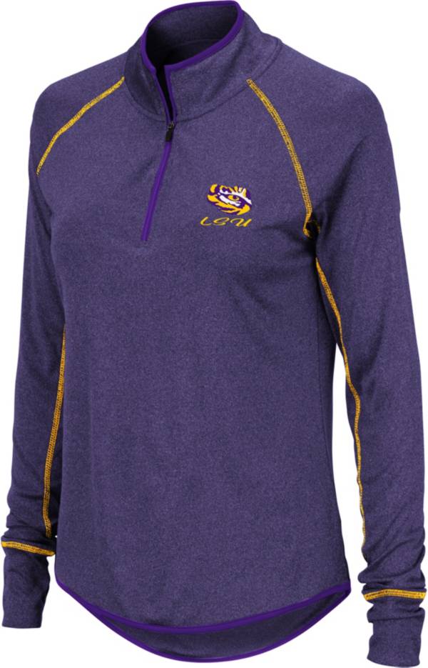 Colosseum Women's LSU Tigers Purple Stingray Quarter-Zip Shirt