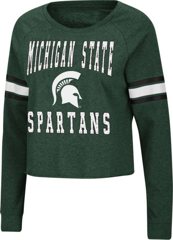 Colosseum Women's Michigan State Spartans Green Whimsical Long Sleeve T-Shirt