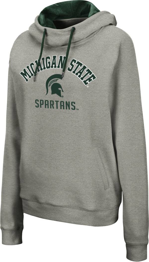 Colosseum Women's Michigan State Spartans Grey Pullover Hoodie