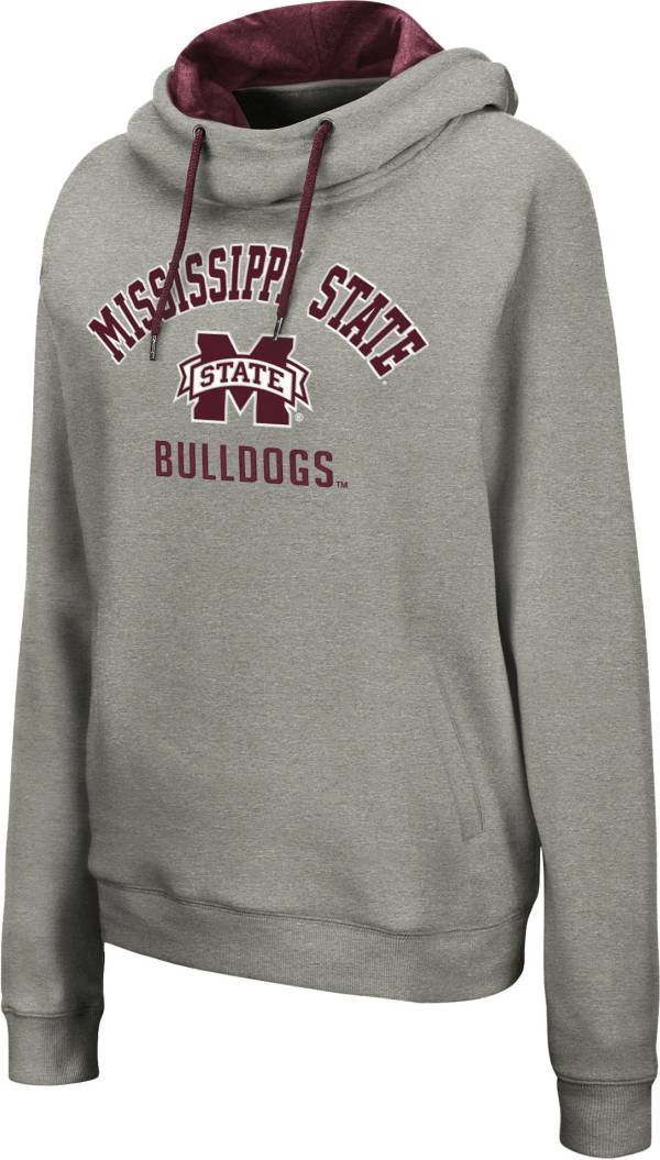 Colosseum Women's Mississippi State Bulldogs Grey Pullover Hoodie