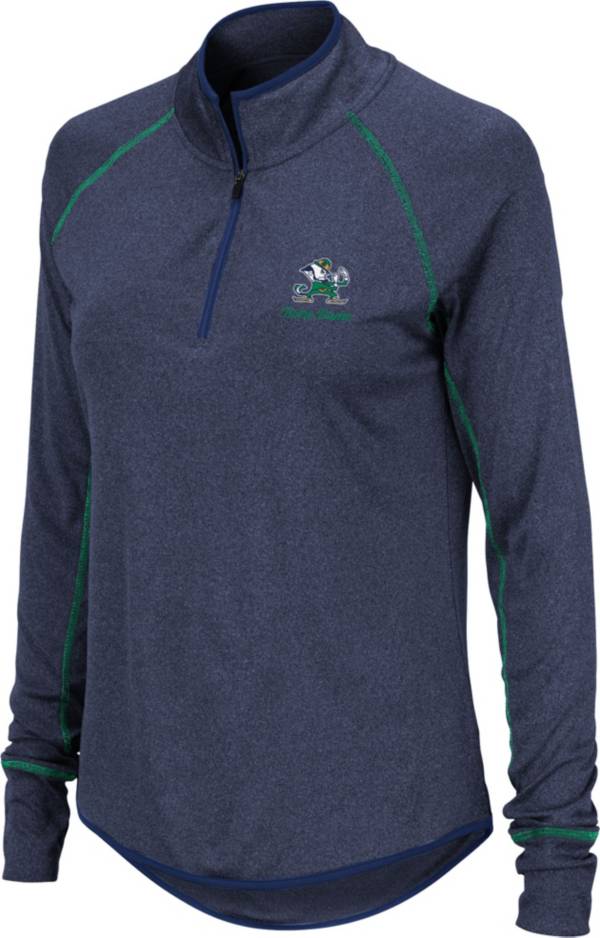 Colosseum Women's Notre Dame Fighting Irish Navy Stingray Quarter-Zip Shirt