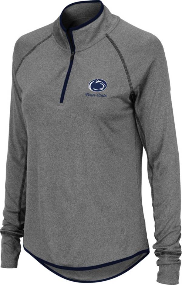 Colosseum Women's Penn State Nittany Lions Grey Stingray Quarter-Zip Shirt