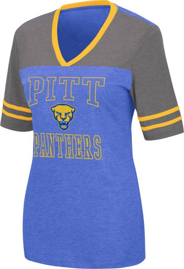 Colosseum Women's Pitt Panthers Blue Cuba Libre V-Neck T-Shirt