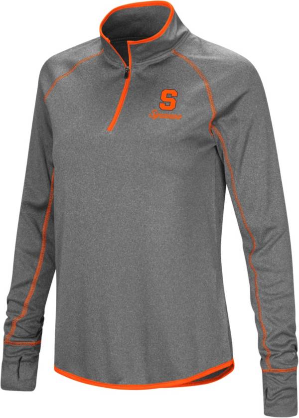 Colosseum Women's Syracuse Orange Charcoal Stingray Quarter-Zip Shirt