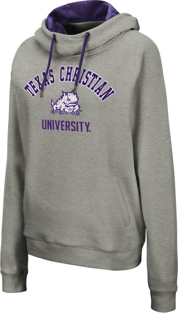 Colosseum Women's TCU Horned Frogs Grey Pullover Hoodie product image