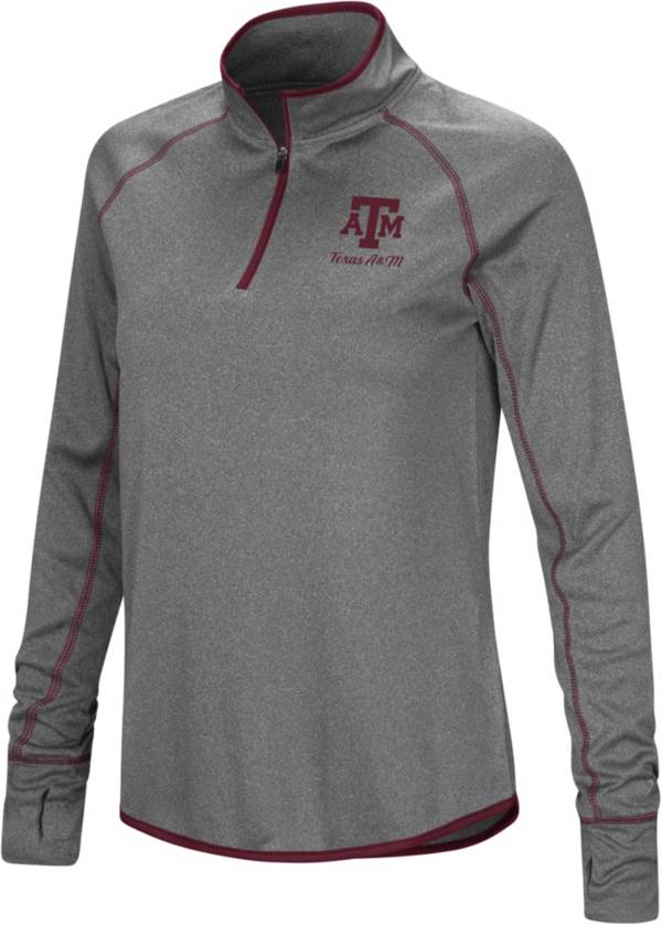 Colosseum Women's Texas A&M Aggies Charcoal Stingray Quarter-Zip Shirt