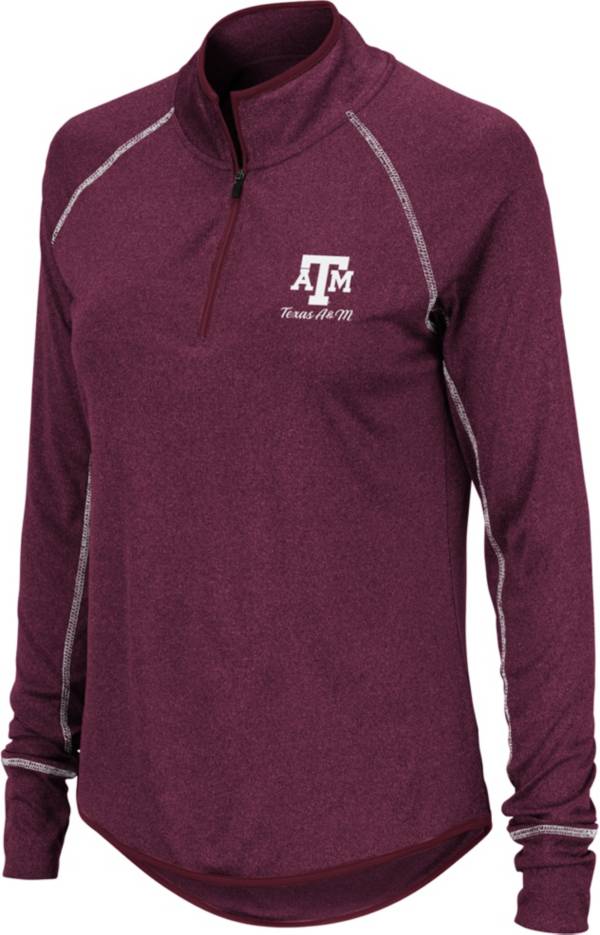 Colosseum Women's Texas A&M Aggies Maroon Stingray Quarter-Zip Shirt