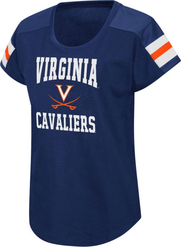 Colosseum Women's Virginia Cavaliers Blue Football Dolman T-Shirt