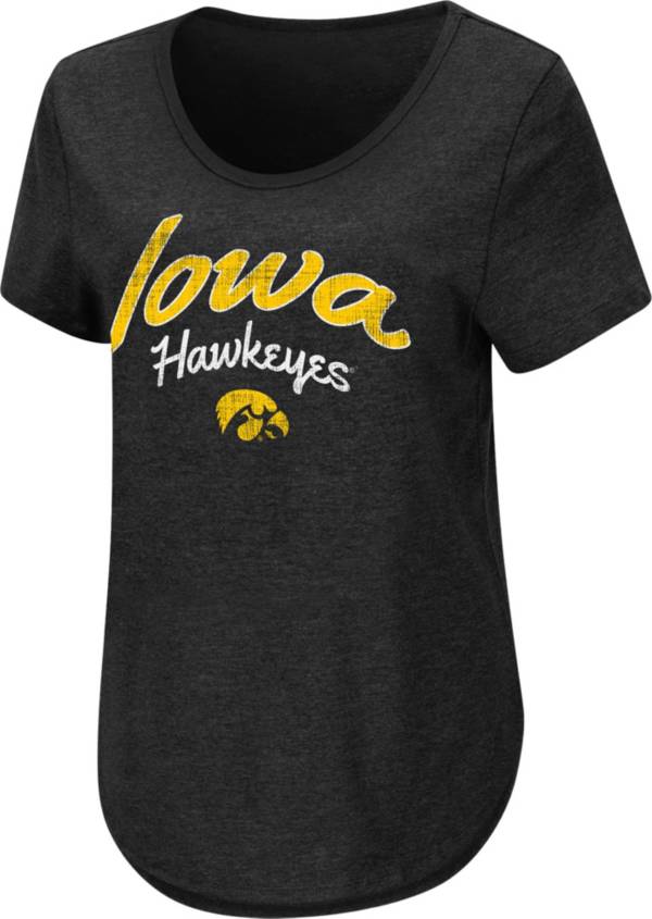 Colosseum Women's Iowa Hawkeyes Rule Breaker Black T-Shirt