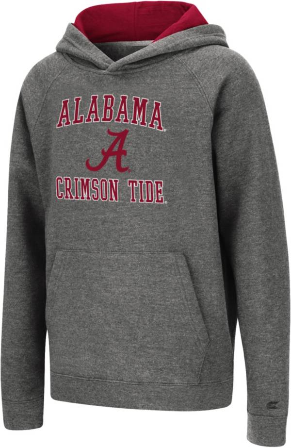 Colosseum Youth Alabama Crimson Tide Heather Grey Pullover Hoodie