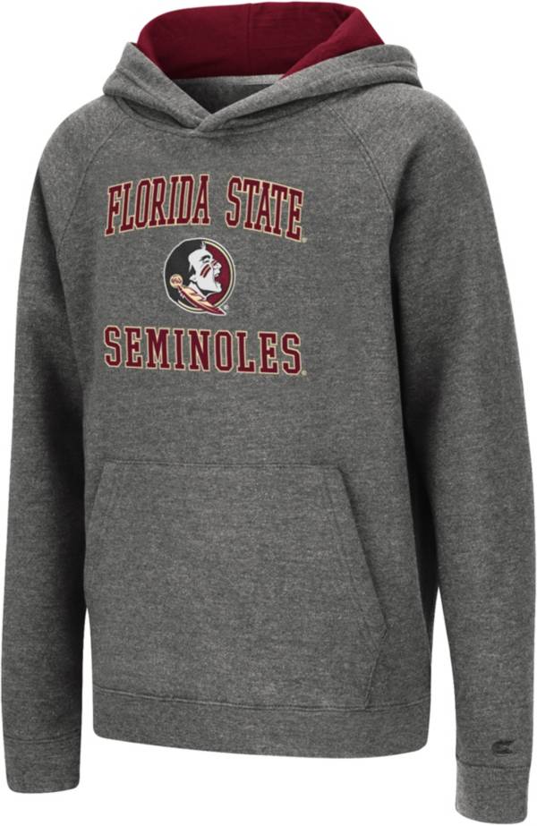 Colosseum Youth Florida State Seminoles Heather Grey Pullover Hoodie