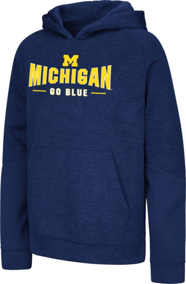 Colosseum Youth Michigan Wolverines Blue Pods Pullover Fleece Hoodie