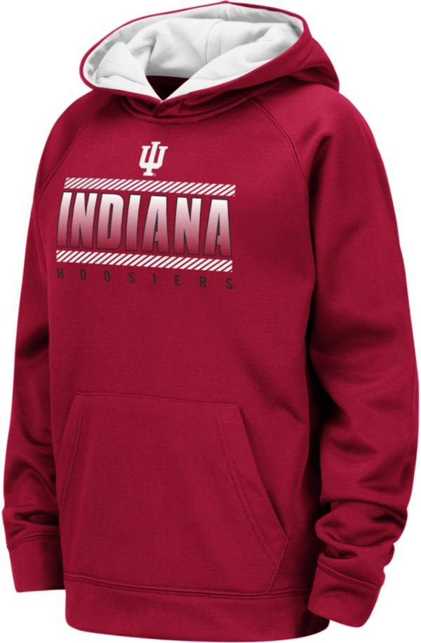 Colosseum Youth Indiana Hoosiers Crimson Raglan Pullover Hoodie