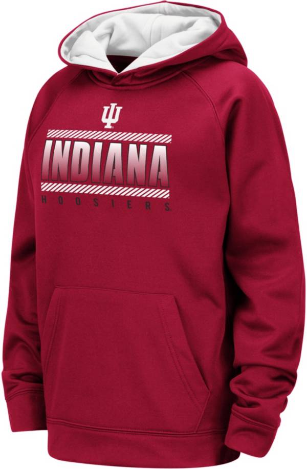 Colosseum Youth Indiana Hoosiers Crimson Raglan Pullover Hoodie product image