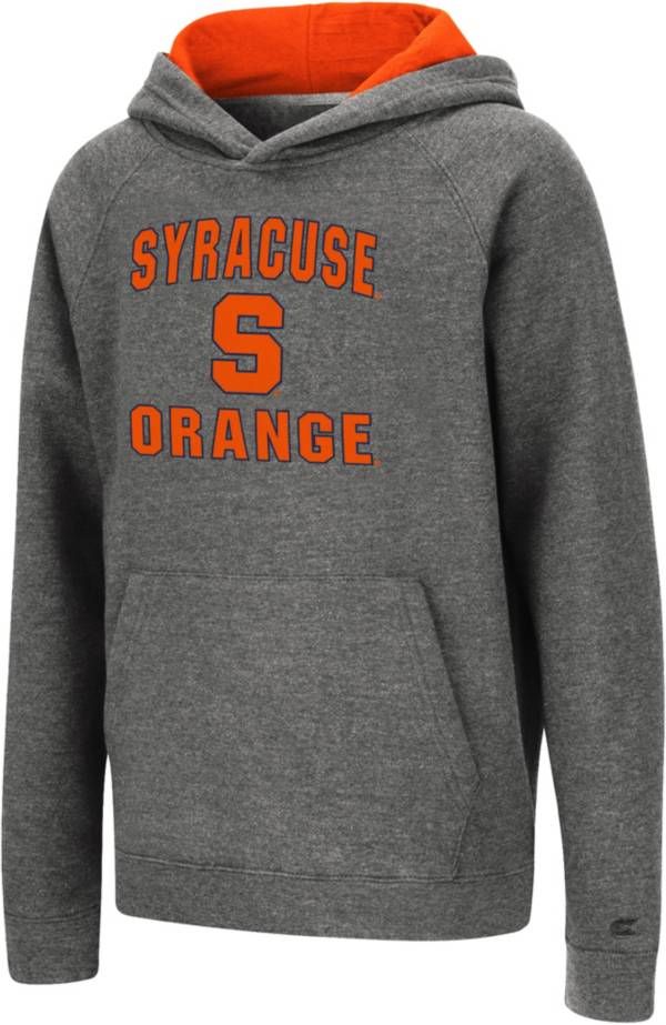 Colosseum Youth Syracuse Orange Heather Grey Pullover Hoodie